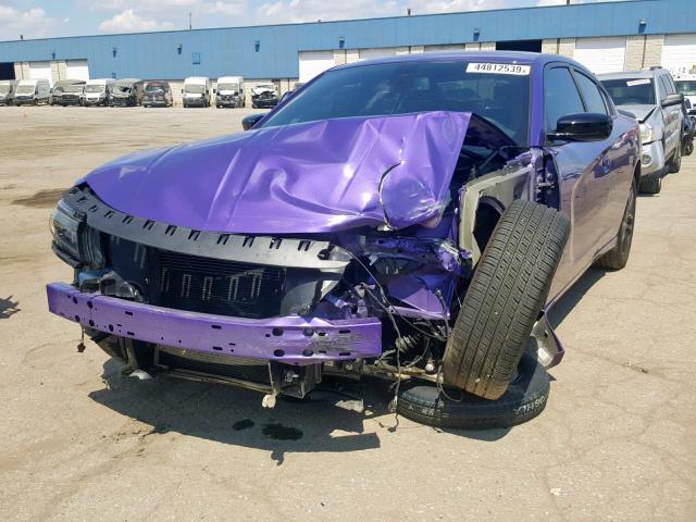 2C3CDXJG3KH559325 - 2019 DODGE CHARGER SX PURPLE photo 2