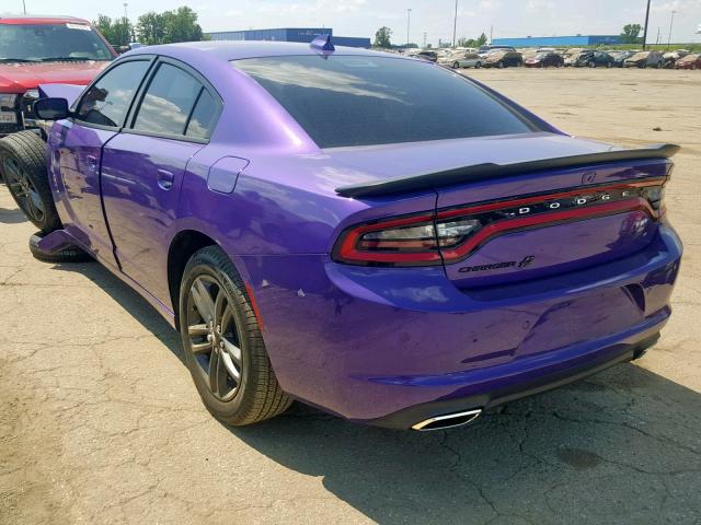 2C3CDXJG3KH559325 - 2019 DODGE CHARGER SX PURPLE photo 3