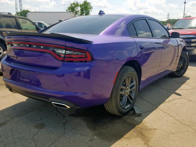 2C3CDXJG3KH559325 - 2019 DODGE CHARGER SX PURPLE photo 4