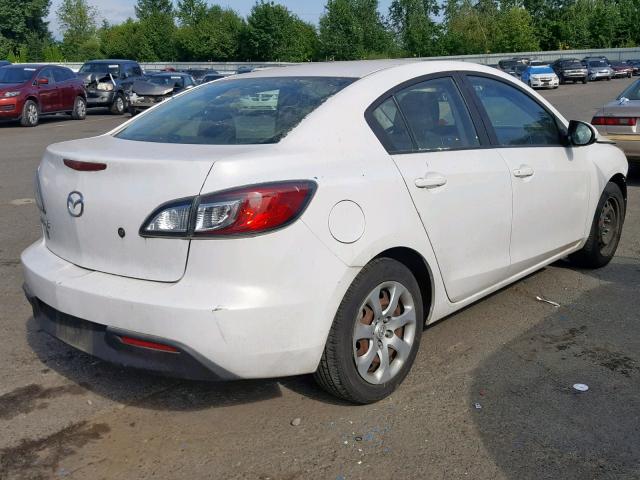 JM1BL1SG8A1340976 - 2010 MAZDA 3 I WHITE photo 4