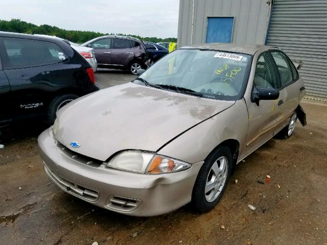 1G1JF5240Y7258062 - 2000 CHEVROLET CAVALIER L TAN photo 2