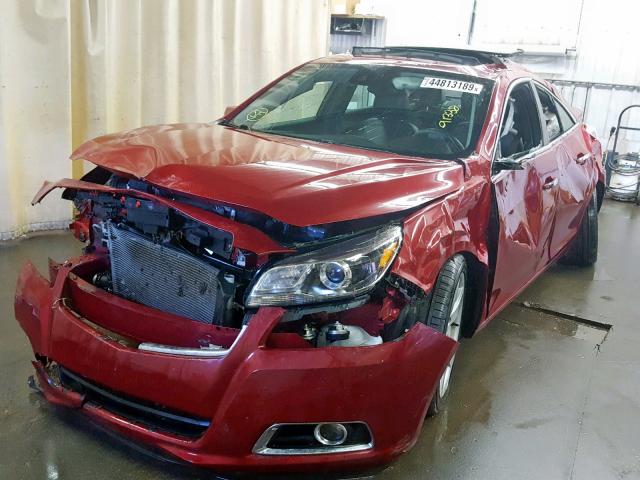 1G11J5SX3DF187299 - 2013 CHEVROLET MALIBU LTZ წითელი ფოტო 2