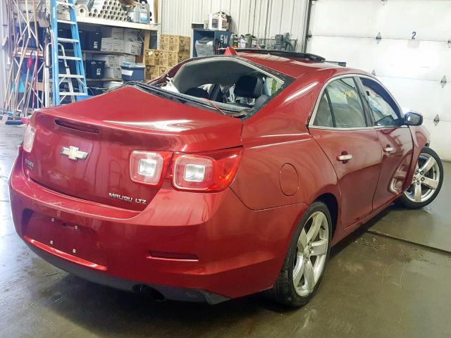 1G11J5SX3DF187299 - 2013 CHEVROLET MALIBU LTZ წითელი ფოტო 4