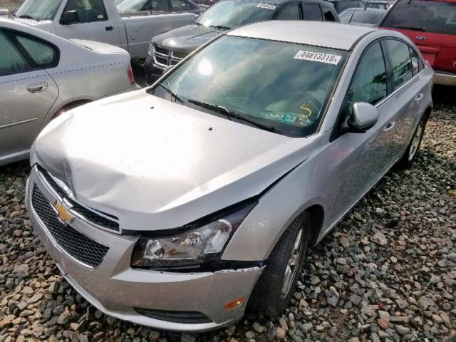 1G1PC5SB4E7317000 - 2014 CHEVROLET CRUZE LT SILVER photo 2