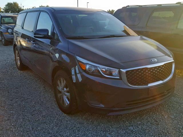 KNDMB5C16H6233208 - 2017 KIA SEDONA LX BLUE photo 1