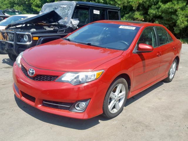 4T1BF1FK5CU595927 - 2012 TOYOTA CAMRY BASE RED photo 2