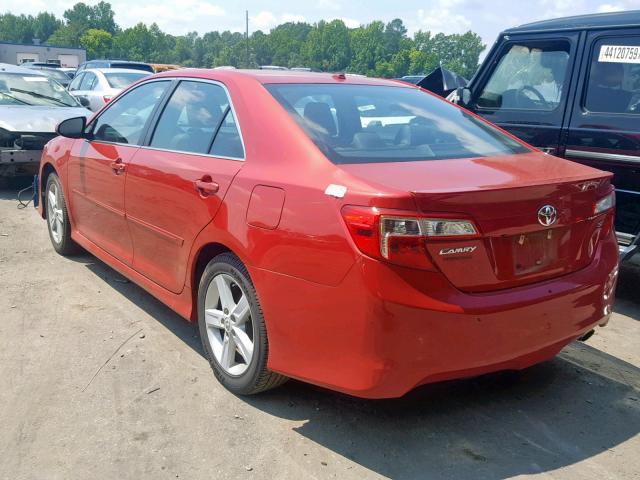 4T1BF1FK5CU595927 - 2012 TOYOTA CAMRY BASE RED photo 3