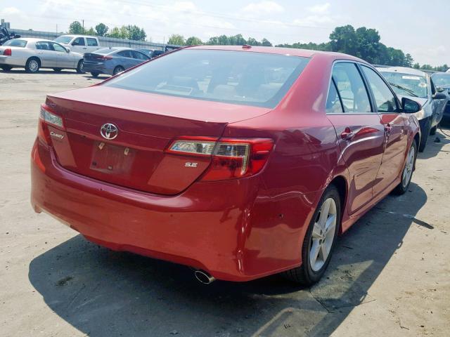 4T1BF1FK5CU595927 - 2012 TOYOTA CAMRY BASE RED photo 4