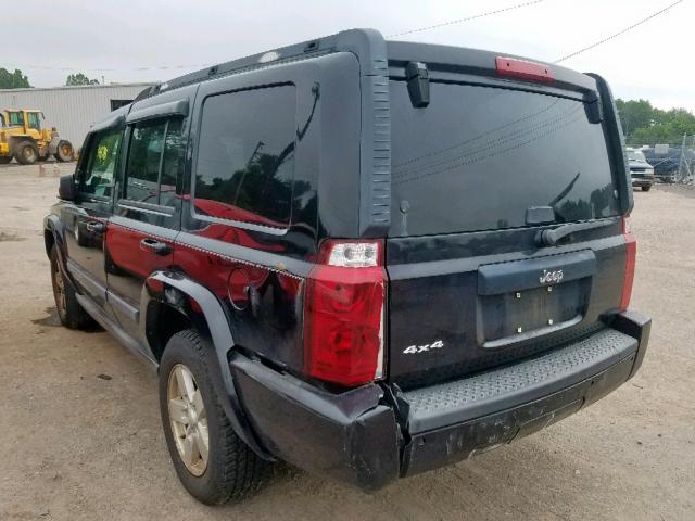 1J8HG48K67C505523 - 2007 JEEP COMMANDER შავი ფოტო 3
