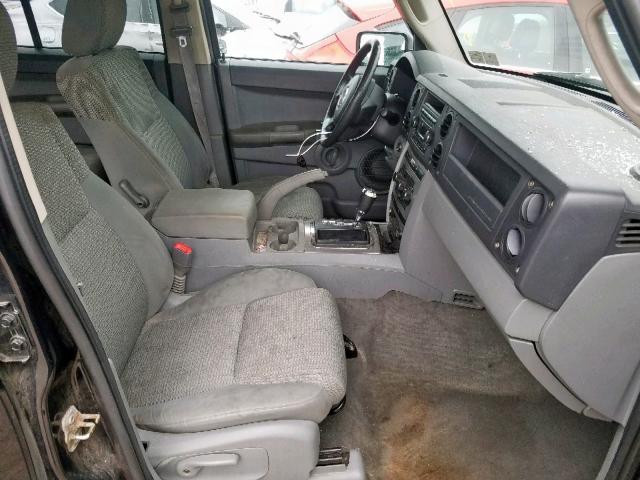 1J8HG48K67C505523 - 2007 JEEP COMMANDER შავი ფოტო 5