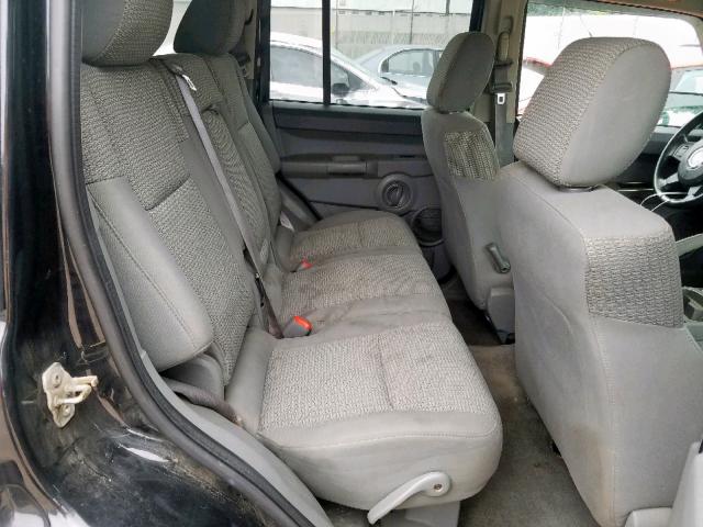 1J8HG48K67C505523 - 2007 JEEP COMMANDER შავი ფოტო 6