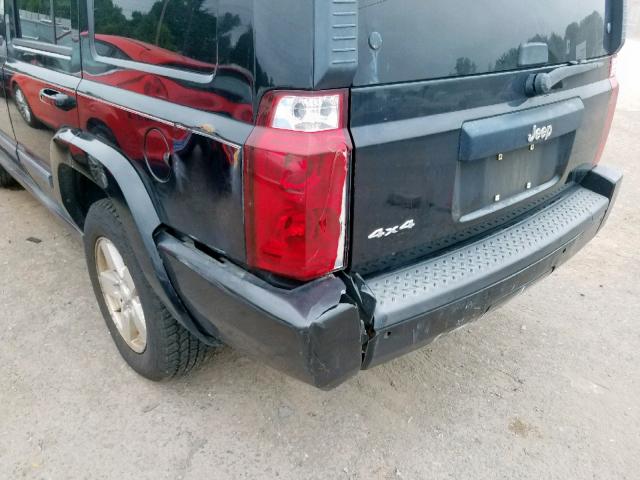 1J8HG48K67C505523 - 2007 JEEP COMMANDER შავი ფოტო 9