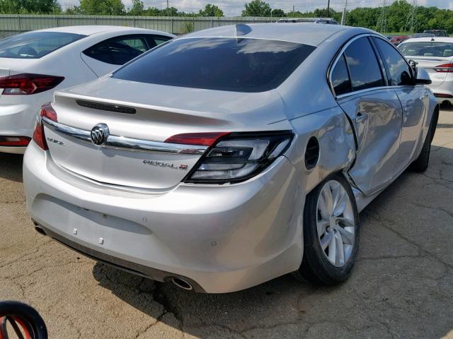 2G4GN5EX4F9185926 - 2015 BUICK REGAL PREM SILVER photo 4