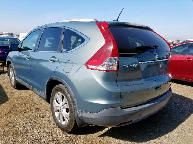 JHLRM3H74CC007439 - 2012 HONDA CR-V EXL GRAY photo 3