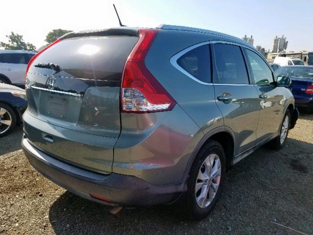 JHLRM3H74CC007439 - 2012 HONDA CR-V EXL GRAY photo 4