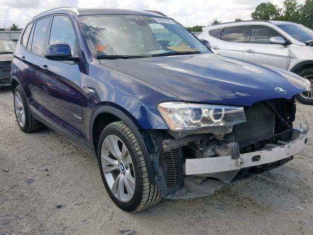 5UXWX7C52G0K36003 - 2016 BMW X3 XDRIVE3 BLUE photo 1