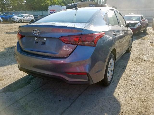 3KPC24A35KE066853 - 2019 HYUNDAI ACCENT SE GRAY photo 4