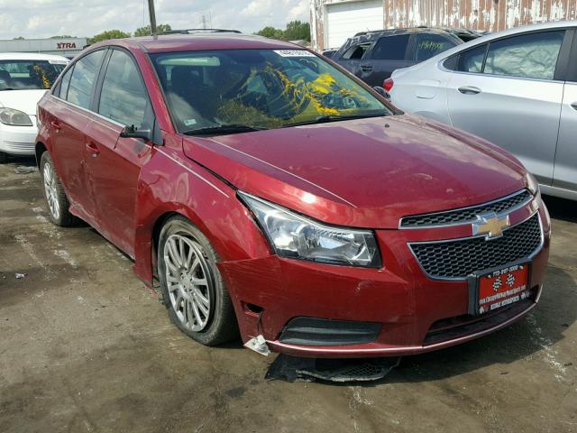 1G1PJ5SC3C7402910 - 2012 CHEVROLET CRUZE ECO MAROON photo 1