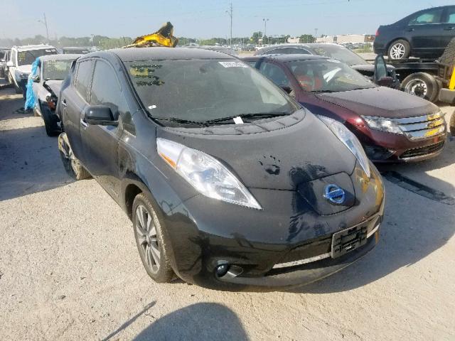 1N4AZ0CP7FC326958 - 2015 NISSAN LEAF S BLACK photo 1