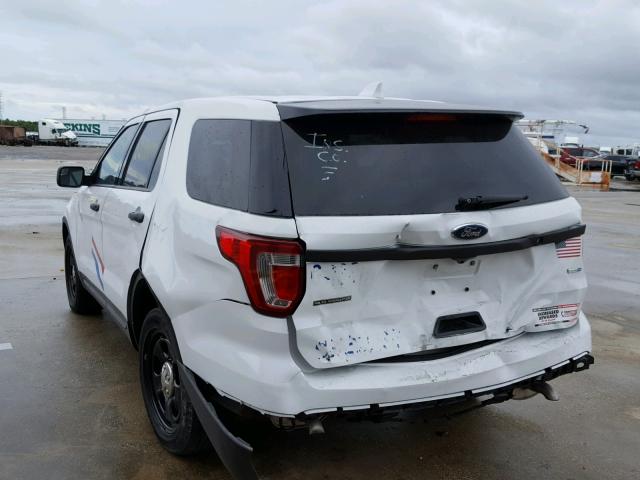 1FM5K8AR3HGA77231 - 2017 FORD EXPLORER P WHITE photo 3