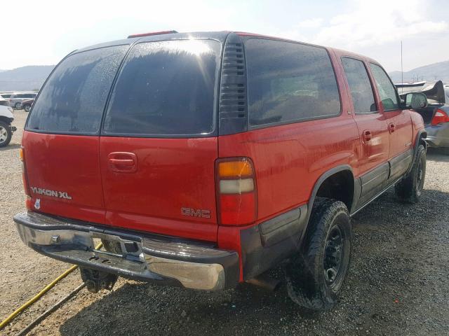 3GKGK26U0YG137935 - 2000 GMC YUKON XL K RED photo 4