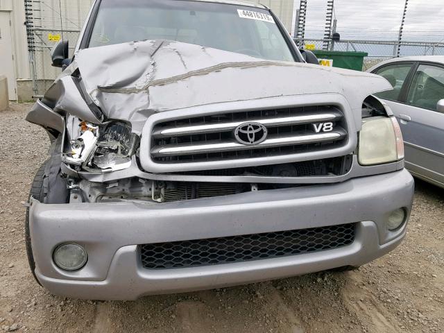 5TDBT48A94S229350 - 2004 TOYOTA SEQUOIA LI SILVER photo 9