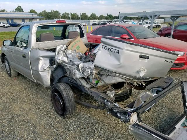 5TENL42N4YZ687718 - 2000 TOYOTA TACOMA SILVER photo 3