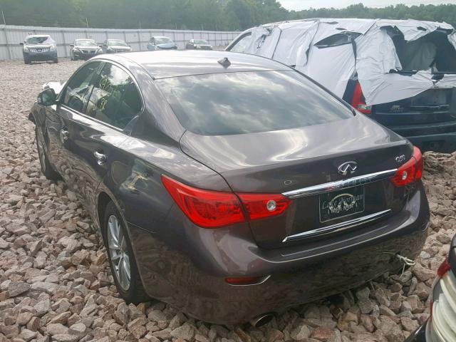 JN1CV7AP3HM640178 - 2017 INFINITI Q50 BASE BROWN photo 3