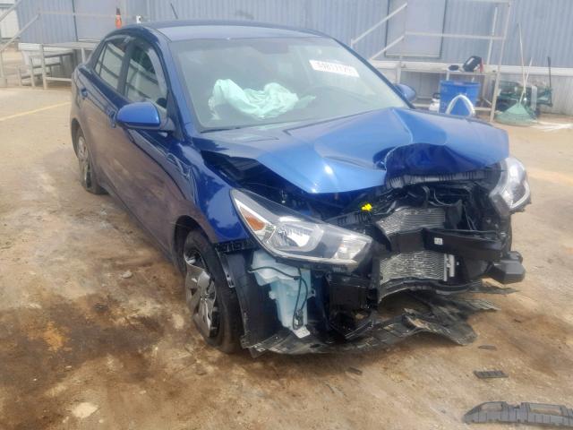 3KPA24AB7KE218212 - 2019 KIA RIO S BLUE photo 1