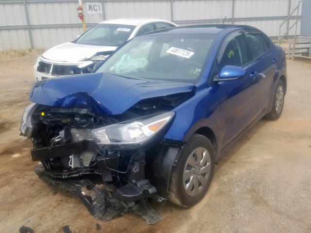 3KPA24AB7KE218212 - 2019 KIA RIO S BLUE photo 2