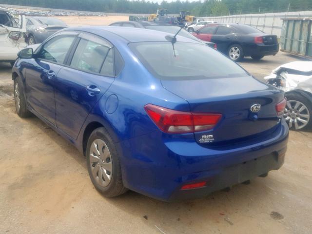 3KPA24AB7KE218212 - 2019 KIA RIO S BLUE photo 3