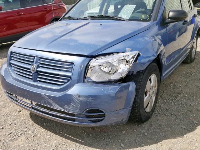 1B3HB28B27D534328 - 2007 DODGE CALIBER BLUE photo 9