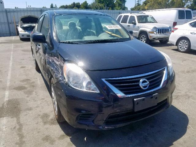 3N1CN7AP2EL820578 - 2014 NISSAN VERSA BLACK photo 1