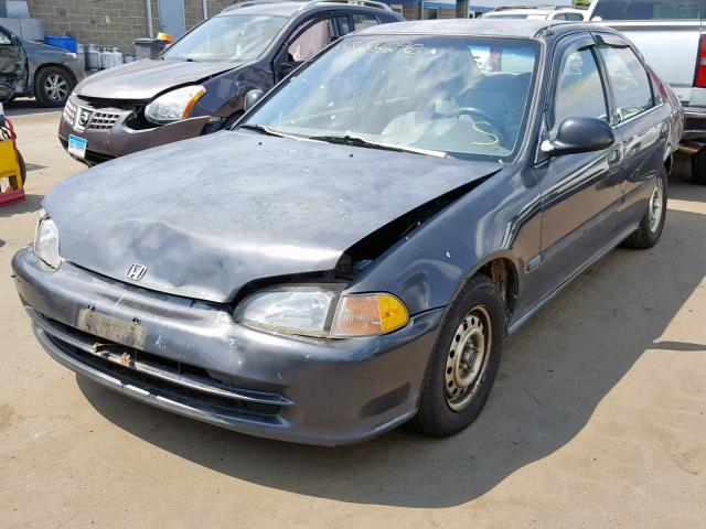 1HGEG8643PL030145 - 1993 HONDA CIVIC DX BLACK photo 2