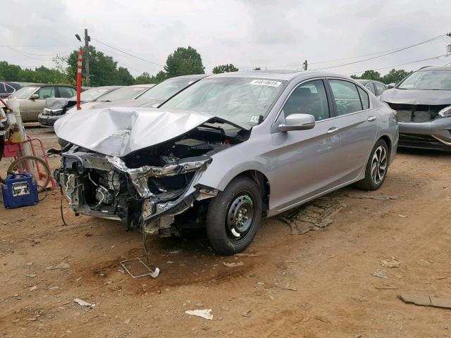 1HGCR2F85HA165822 - 2017 HONDA ACCORD EXL SILVER photo 2