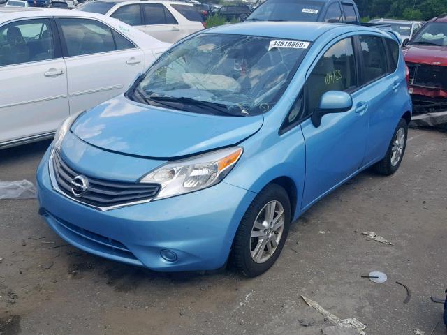 3N1CE2CP0EL382322 - 2014 NISSAN VERSA NOTE BLUE photo 2