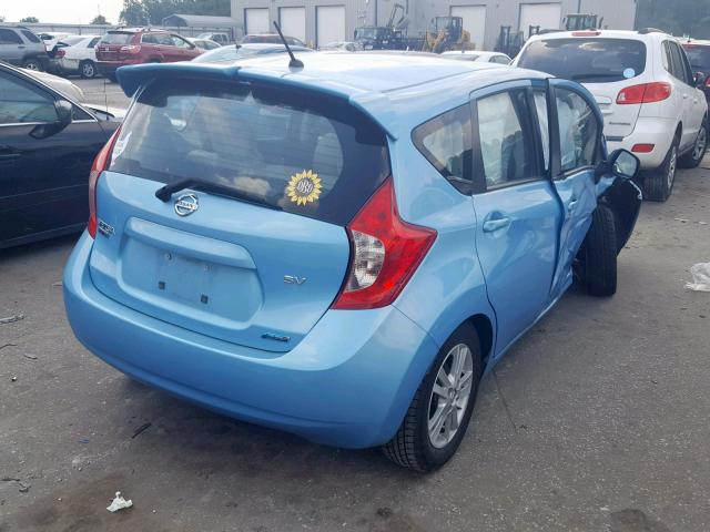 3N1CE2CP0EL382322 - 2014 NISSAN VERSA NOTE BLUE photo 4