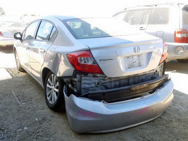 2HGFB2F91CH542974 - 2012 HONDA CIVIC EXL SILVER photo 3