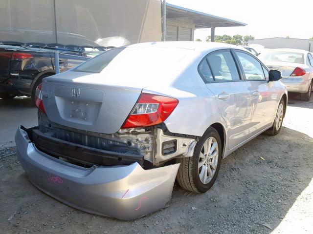 2HGFB2F91CH542974 - 2012 HONDA CIVIC EXL SILVER photo 4