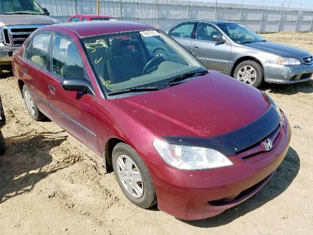 2HGES15314H931845 - 2004 HONDA CIVIC DX V MAROON photo 1