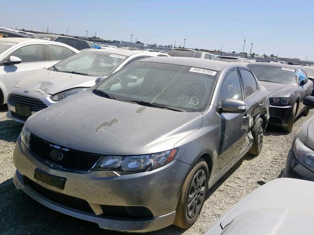 KNAFU4A27A5050773 - 2010 KIA FORTE EX GRAY photo 2