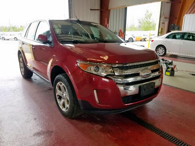 2FMDK4JC7DBC80771 - 2013 FORD EDGE SEL RED photo 1