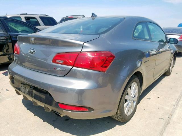 KNAFX6A84F5393085 - 2015 KIA FORTE EX GRAY photo 4