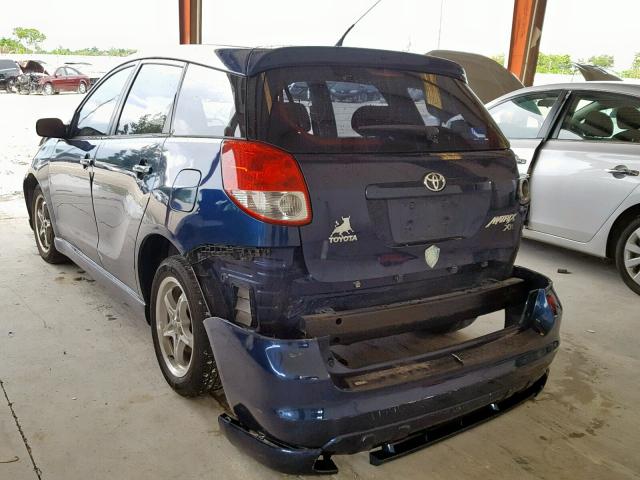 2T1KR32E73C098026 - 2003 TOYOTA MATRIX BLUE photo 3