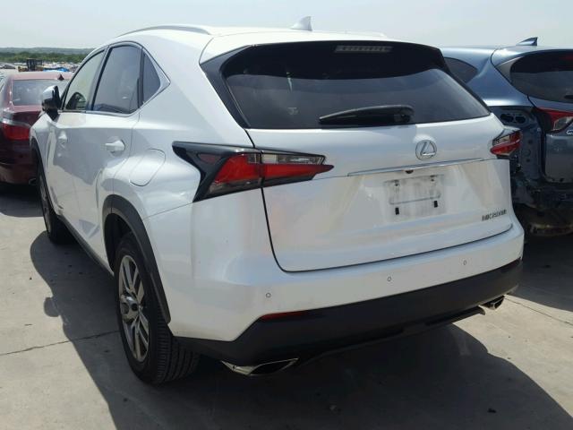 JTJYARBZ6F2020151 - 2015 LEXUS NX 200T WHITE photo 3