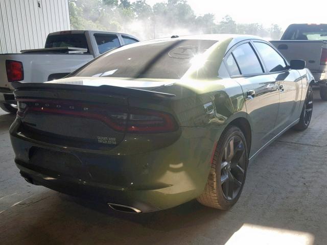 2C3CDXBG6KH546664 - 2019 DODGE CHARGER SX GREEN photo 4