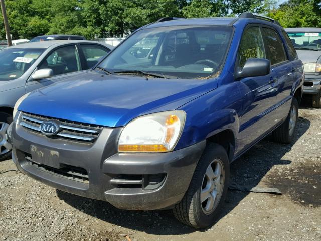 KNDJF724477432541 - 2007 KIA SPORTAGE L BLUE photo 2