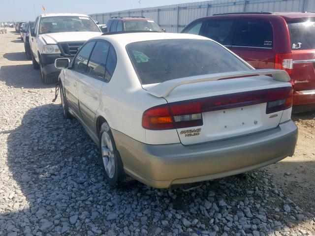 4S3BE896627202495 - 2002 SUBARU LEGACY OUT WHITE photo 3