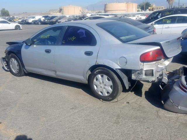 1B3EL36X03N570883 - 2003 DODGE STRATUS SE SILVER photo 3