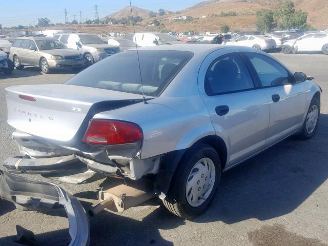 1B3EL36X03N570883 - 2003 DODGE STRATUS SE SILVER photo 4